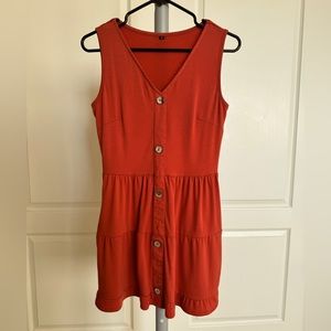 Orange Sleeveless Dress